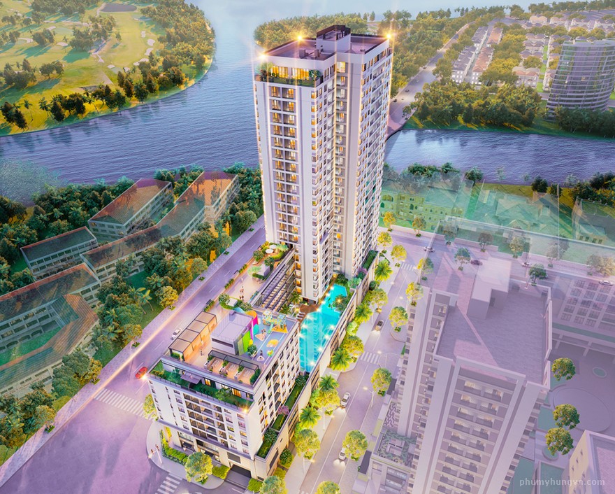 Phối cảnh dự án The Horizon Hồ Bán Nguyệt Phú Mỹ Hưng